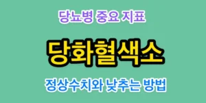 당뇨병 중요 지표 당화혈색소 정상 수치와 낮추는 방법